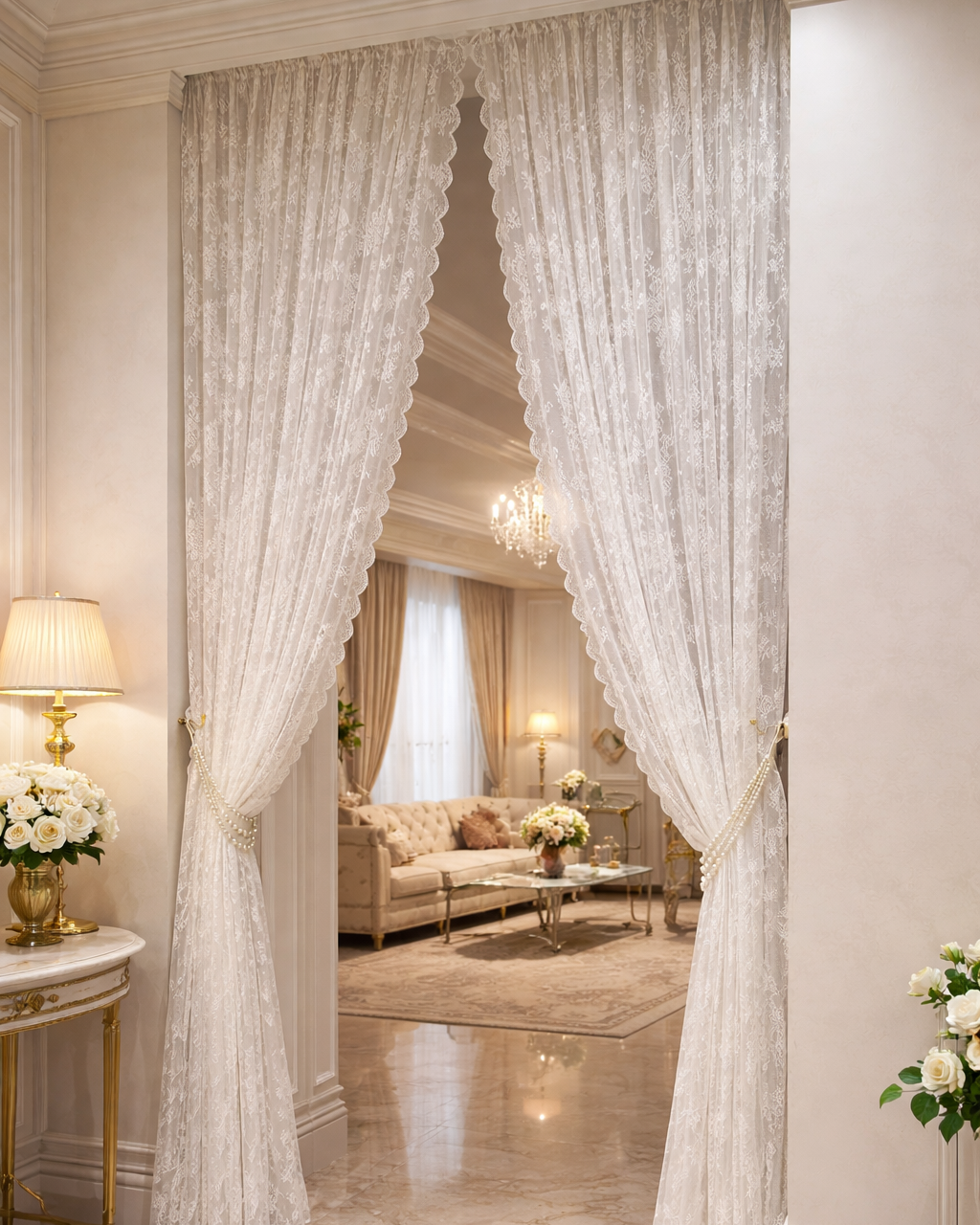 پرده راشل طرح نازگل